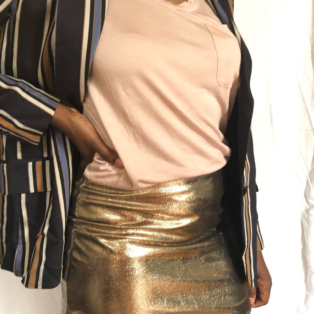 Navy Blue Stripped Blazer Size 6